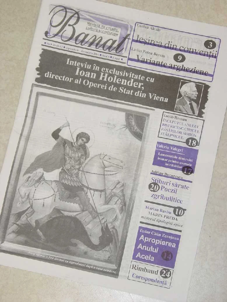 Tudor Negoescu, Aleksandar Stoicovici și Cosmin Soameș – în ultimul număr “Banat”