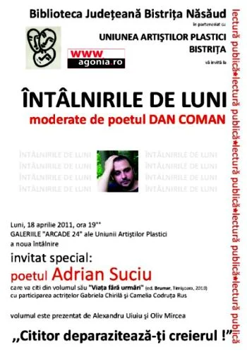 Întâlnirile de luni, la Bistrița, invitat Adrian Suciu