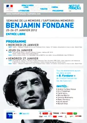 IASI: La semaine de la mémoire Benjamin Fondane 