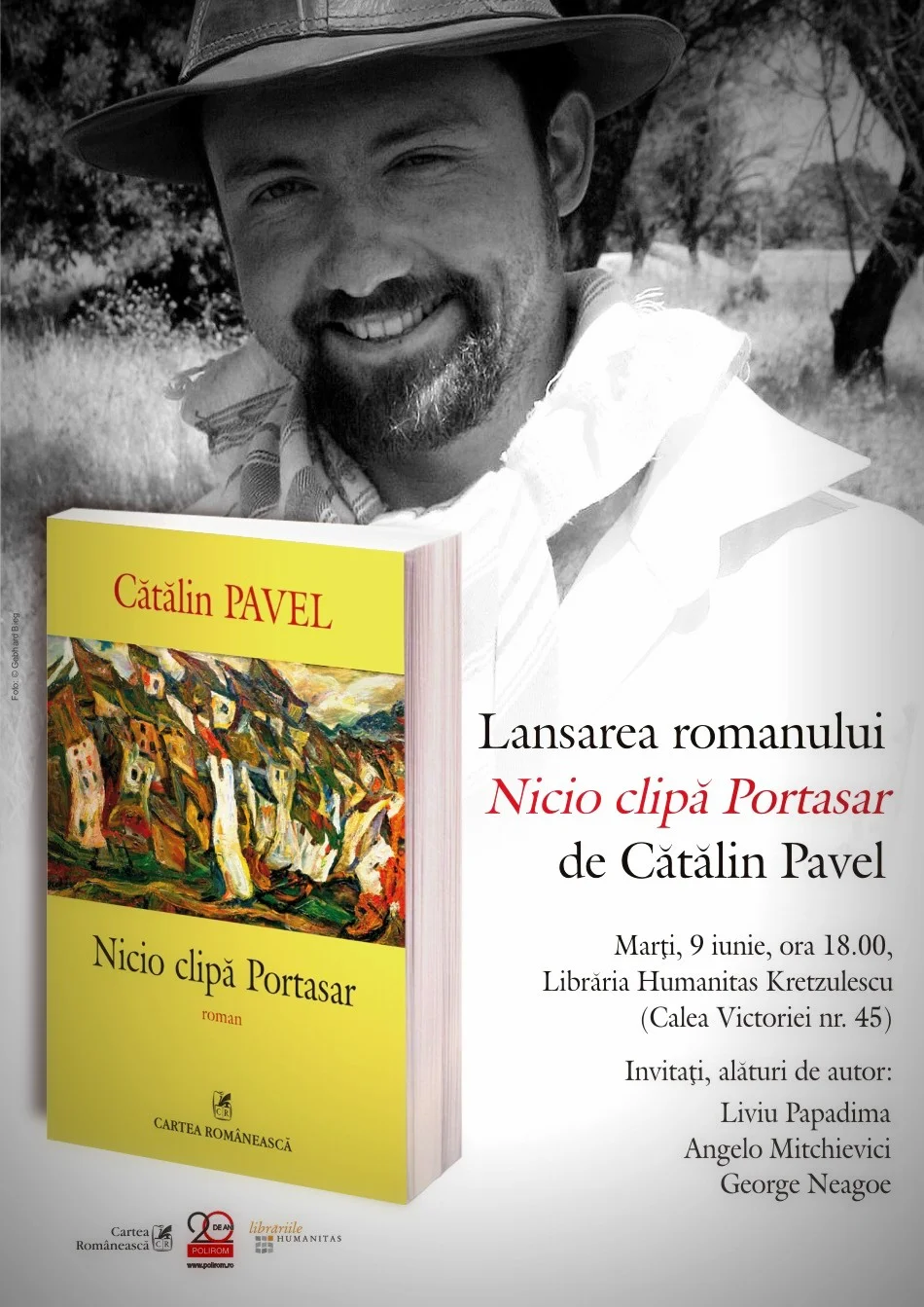 Lansare de carte: Nicio clipă Portasar (roman)