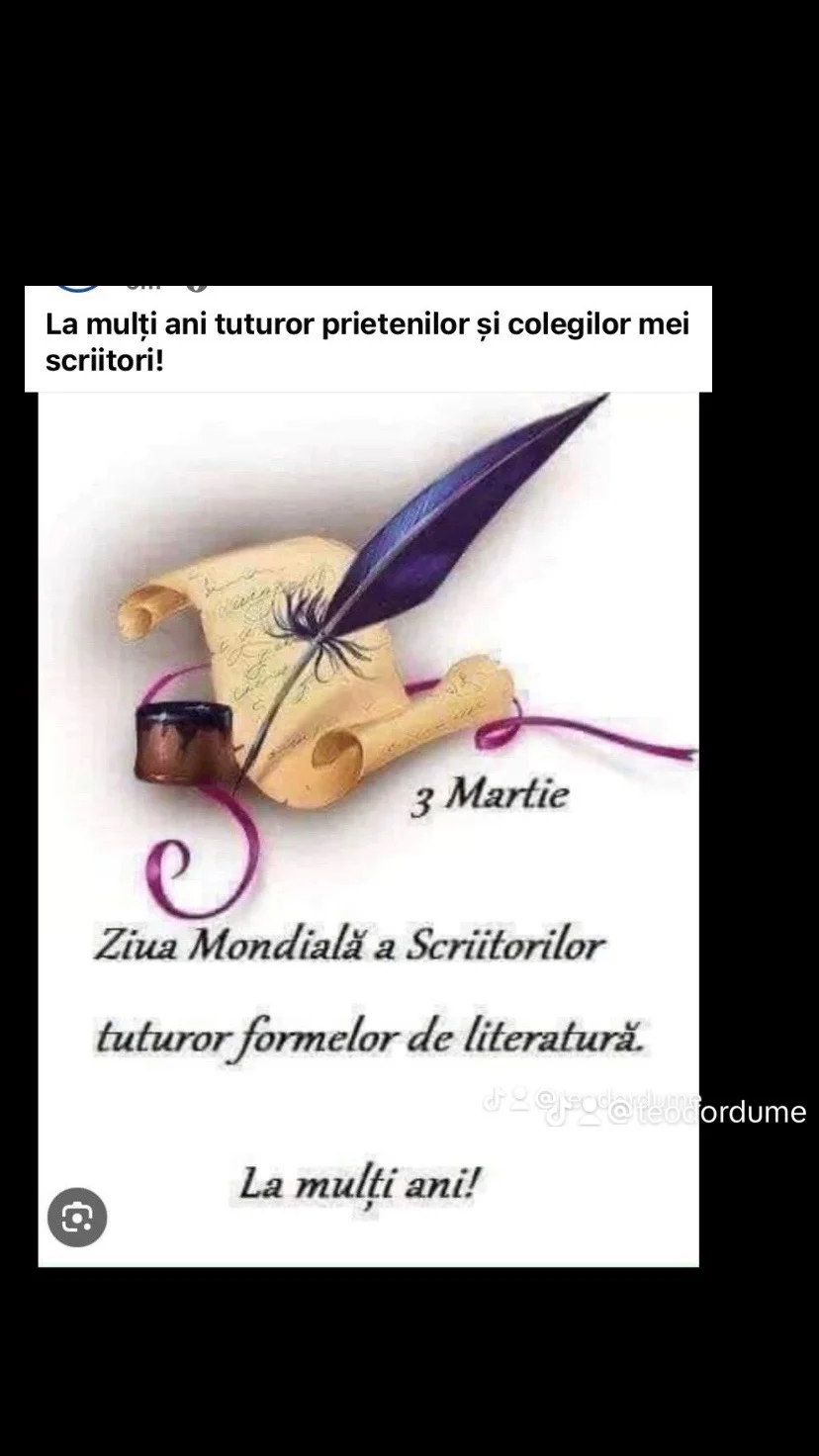 La mulți ani, de ziua mondială a scriitorilor!
