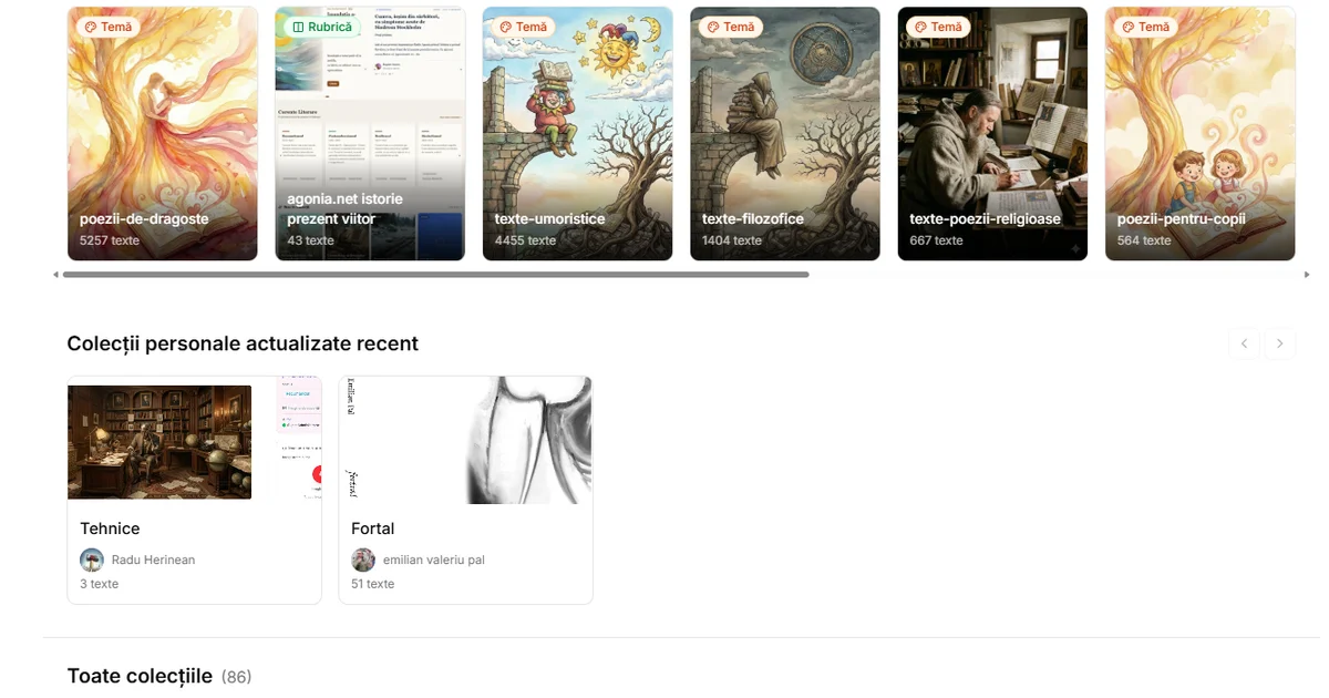 Colecțiile - Facilitate existentă, extinsă și îmbunătățită