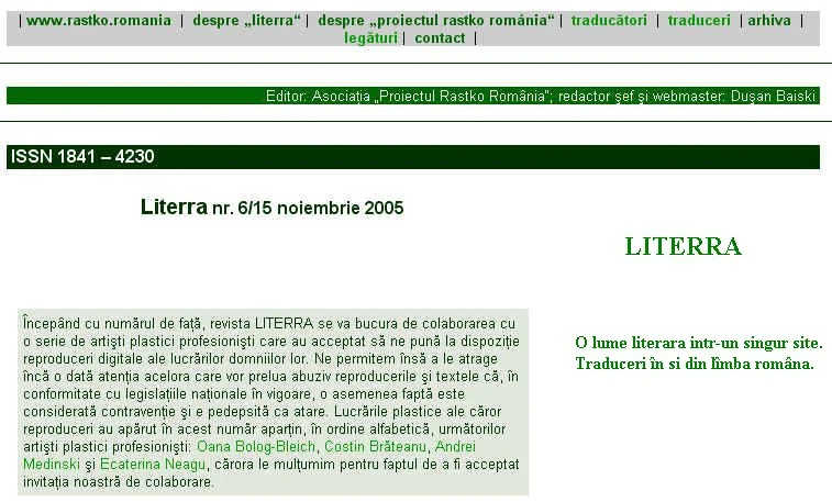 Literra 6 - Noviembre 2005