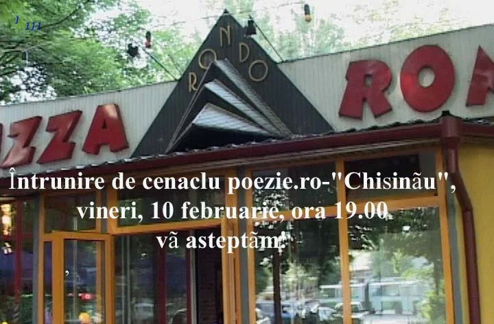 întrunire de cenaclu la Chișinău