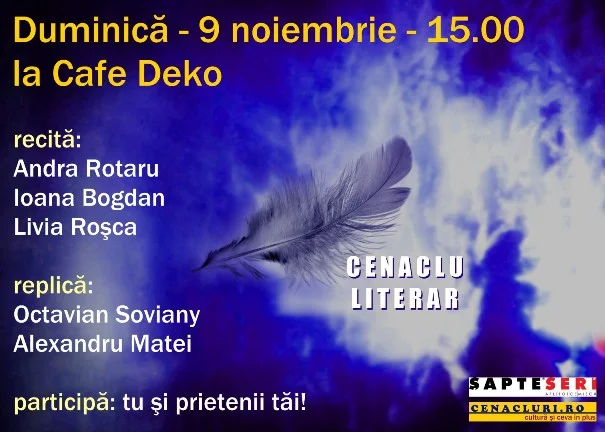 Off-line meeting with Literature, Sunday, November 9, in Bucharest