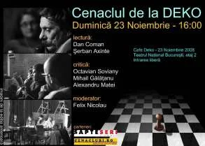 Dan Coman and Serban Axinte, Sunday, Novemeber 23rd, 2008 at Deko’s Literary Circle