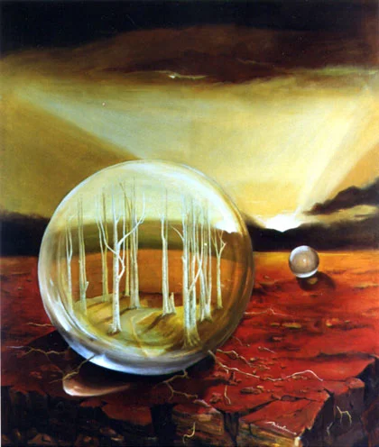 un bob de apă staționează în palmă. aleg: