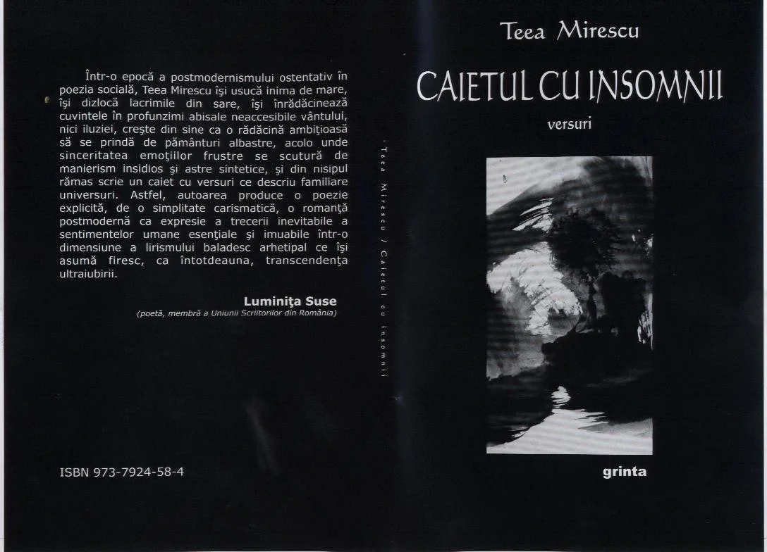 Debut editorial: `Caietul cu insomnii`, Teea Mirescu