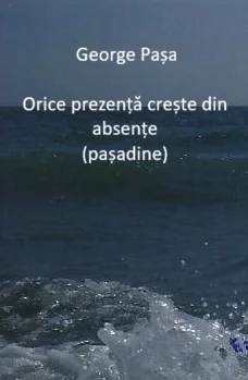 Copertă colecție Cartea conține poezii cu formă fixă, pașadine, texte scurte de șase versuri, inițiate în 2007 de George Pașa. Micropoemele sunt organizate pe trei strofe (tristih, distih și monostih), în endecasilabi, cu un ultim vers având valoare conclusivă / de sinteză.